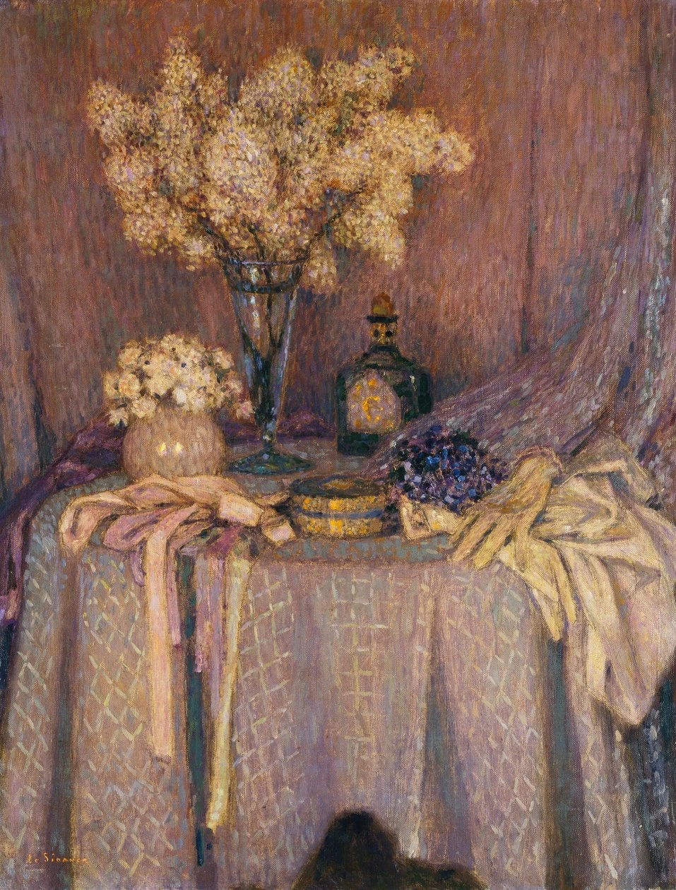 Henri Le Sidaner - 122, Il tavolo, armonia porpora